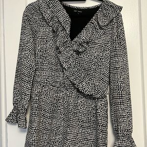 Club Monaco Printed Jumper/Romper - Long sleeve, ruffle Size 6